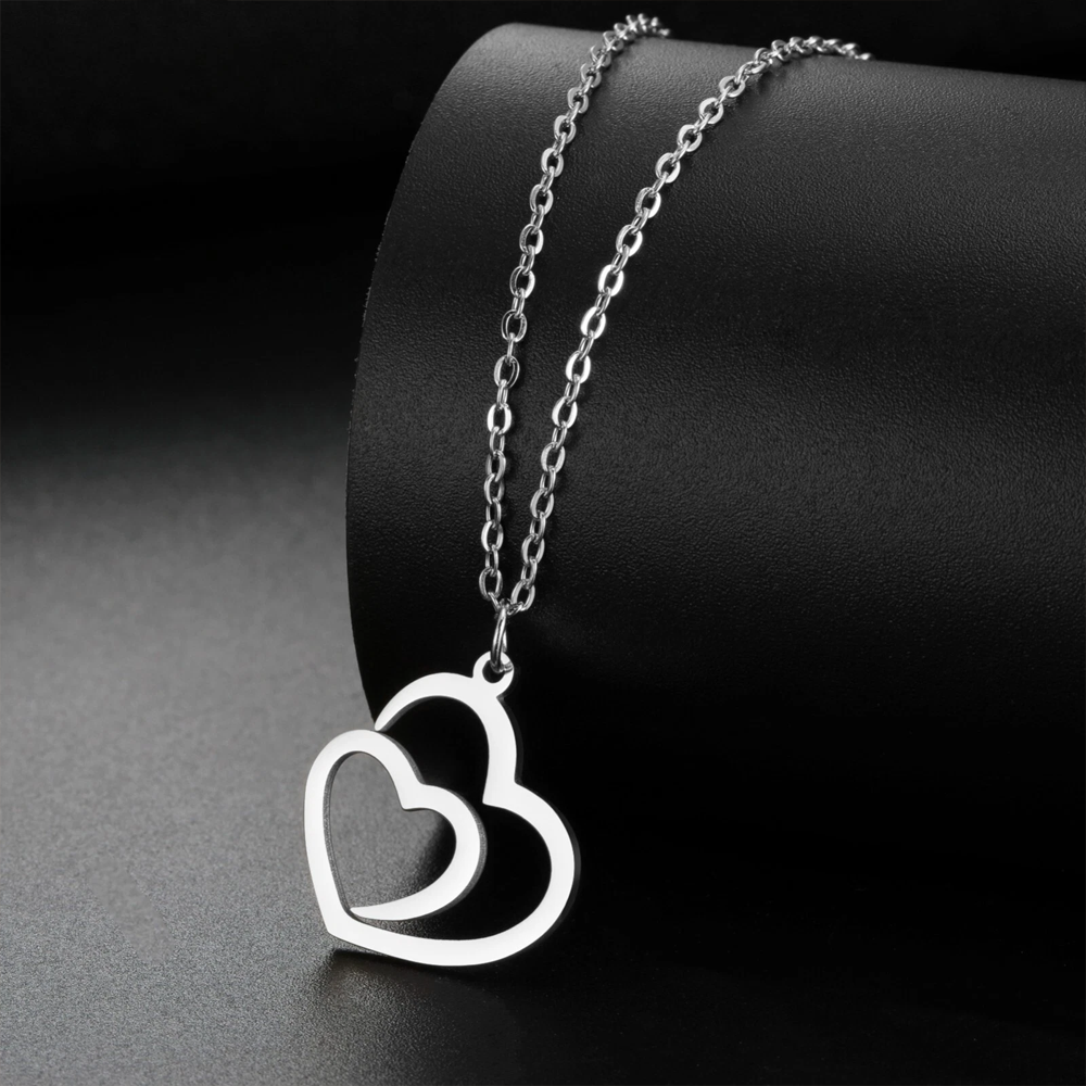 Collana Due Cuori Uniti - A mia moglie