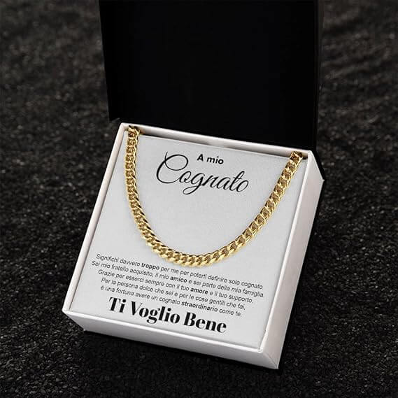 Collana da Uomo Oro - A mio Cognato
