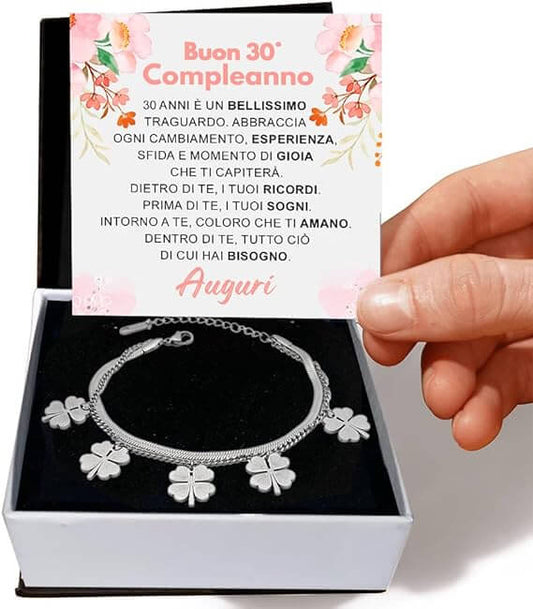 Bracciale Quadrifoglio Compleanno - 30 anni