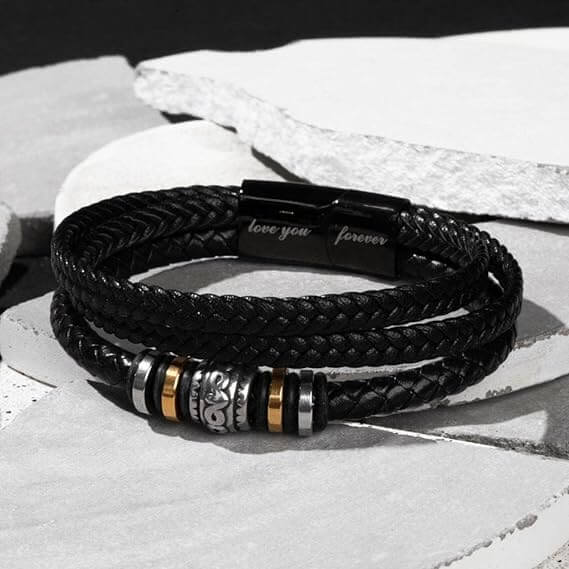 Bracciale Pelle Intrecciata A mio Fratello- Sei il mio Orgoglio.