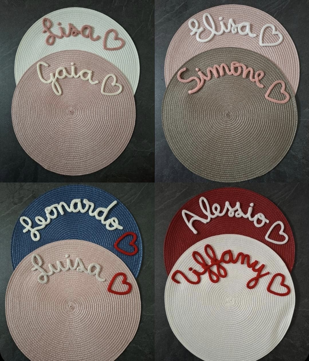 Tovaglietta Personalizzata con Nome in Cotone