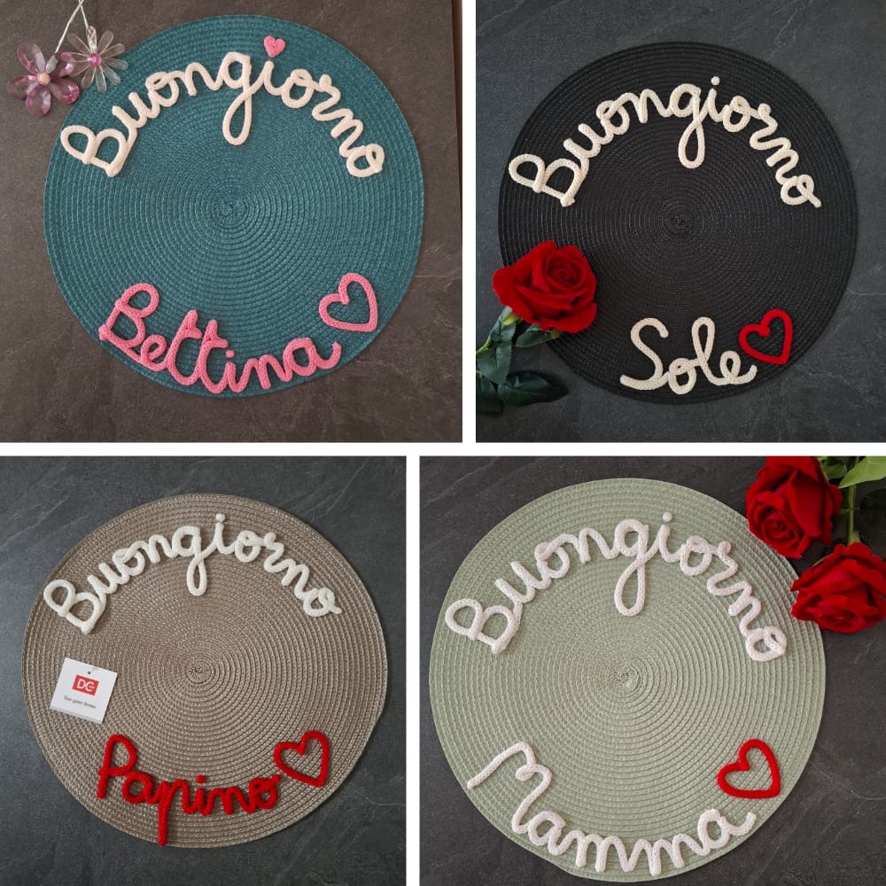 Tovaglietta Personalizzata con Nome in Cotone