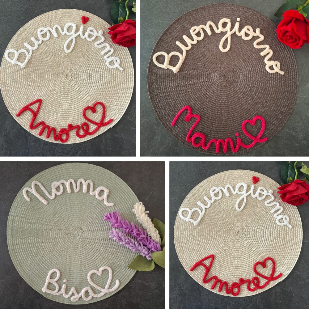 Tovaglietta Personalizzata con Nome in Cotone