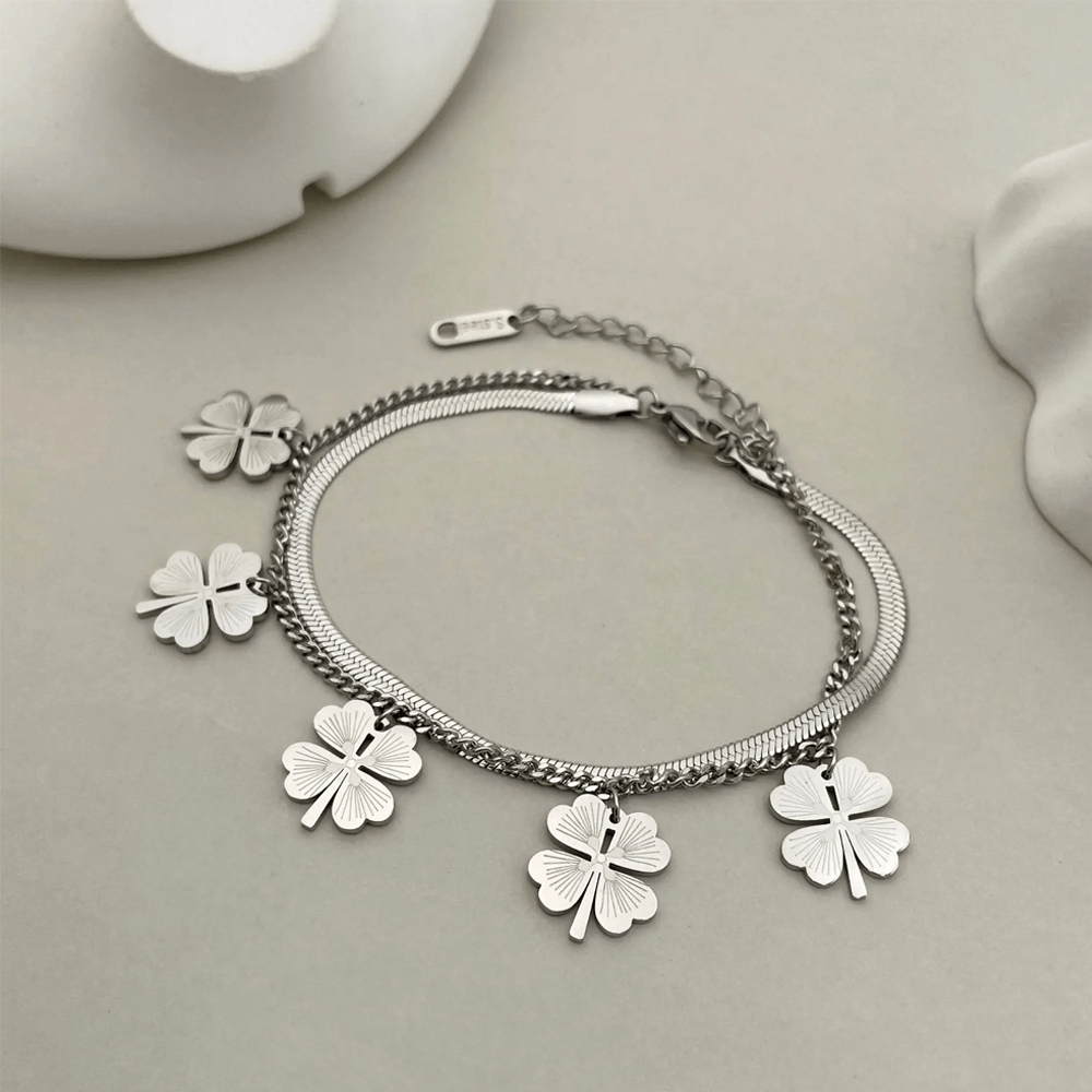Bracciale Quadrifoglio A mia Mamma - Ti voglio tanto bene.