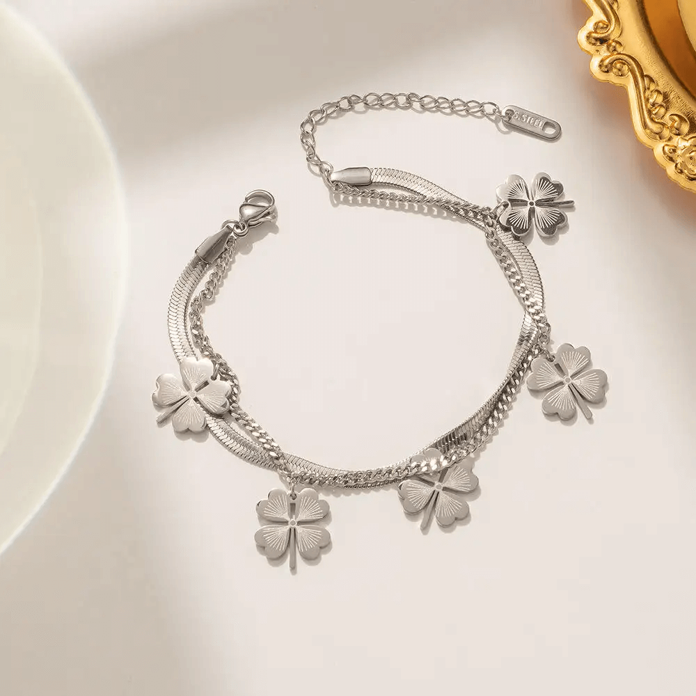 Bracciale Quadrifoglio A mia Mamma - Ti voglio tanto bene.
