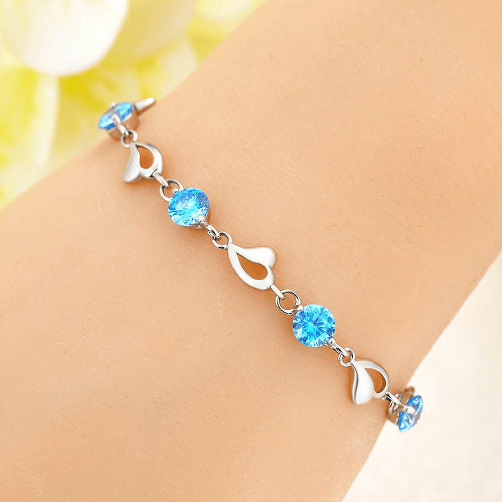 Bracciale Pietre Blu A mia Mamma - Ti voglio tanto bene.