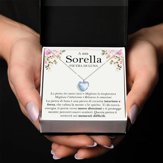 Collana Pietra di Luna in Argento Sterling 925 - A mia sorella