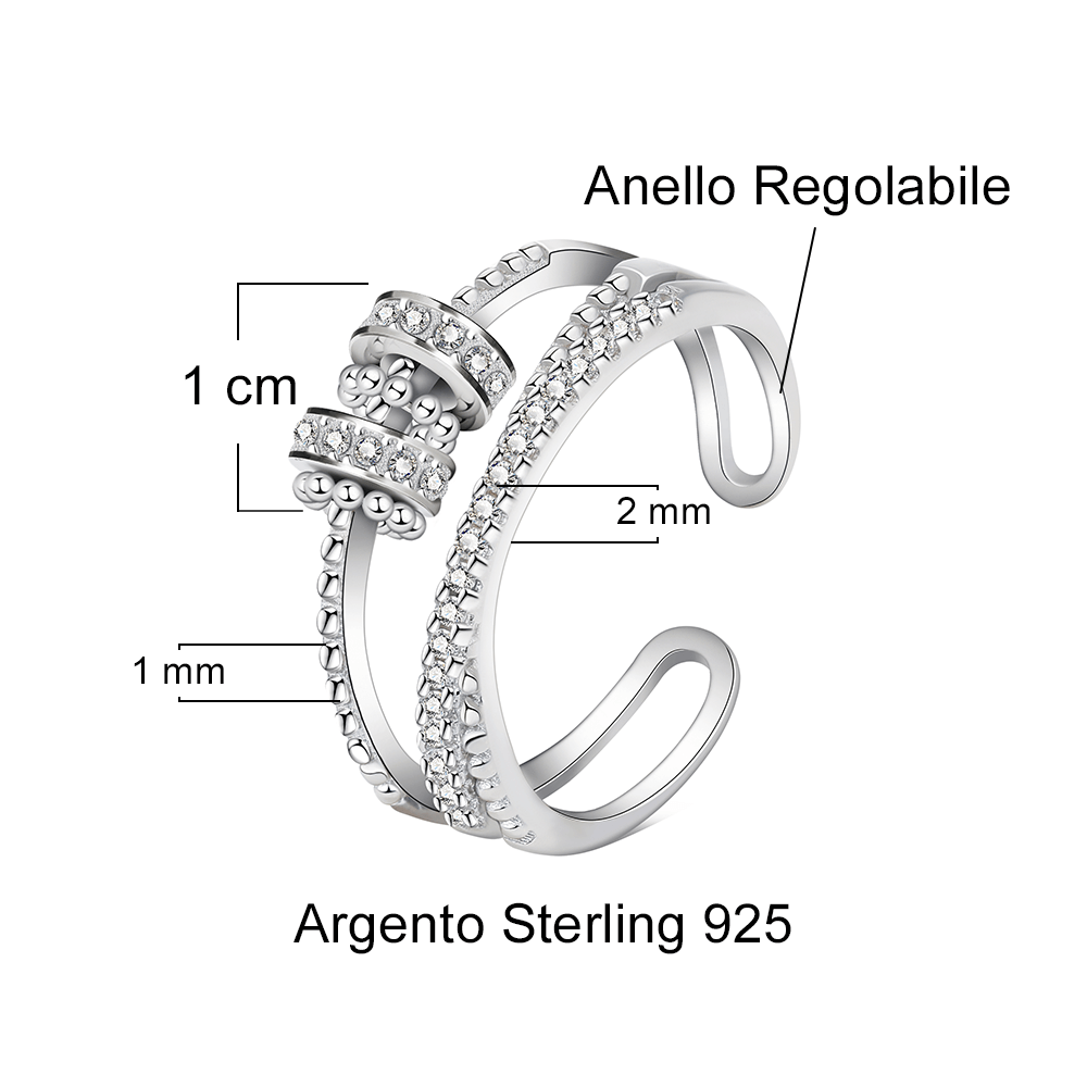 Anello da Donna in Argento Sterling 925 Per mia moglie - Ansia