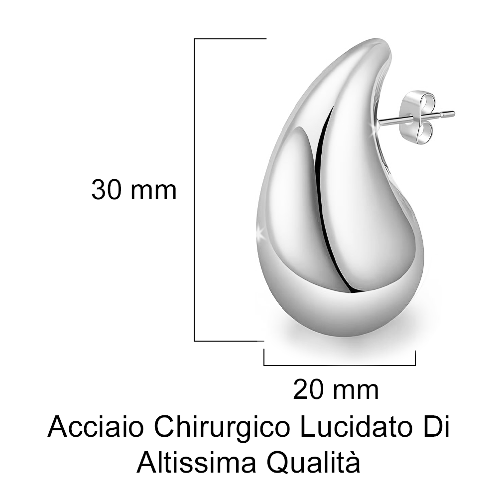 Orecchini a Goccia in Acciaio chirurgico - A mia Mamma