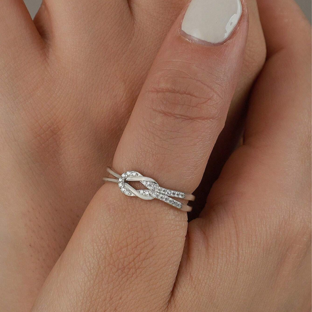 Anello Nodo da Donna in Argento Sterling 925 - A mia Moglie