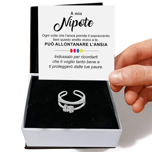 Anello da Donna in Argento Sterling 925 Per mia nipote - Ansia