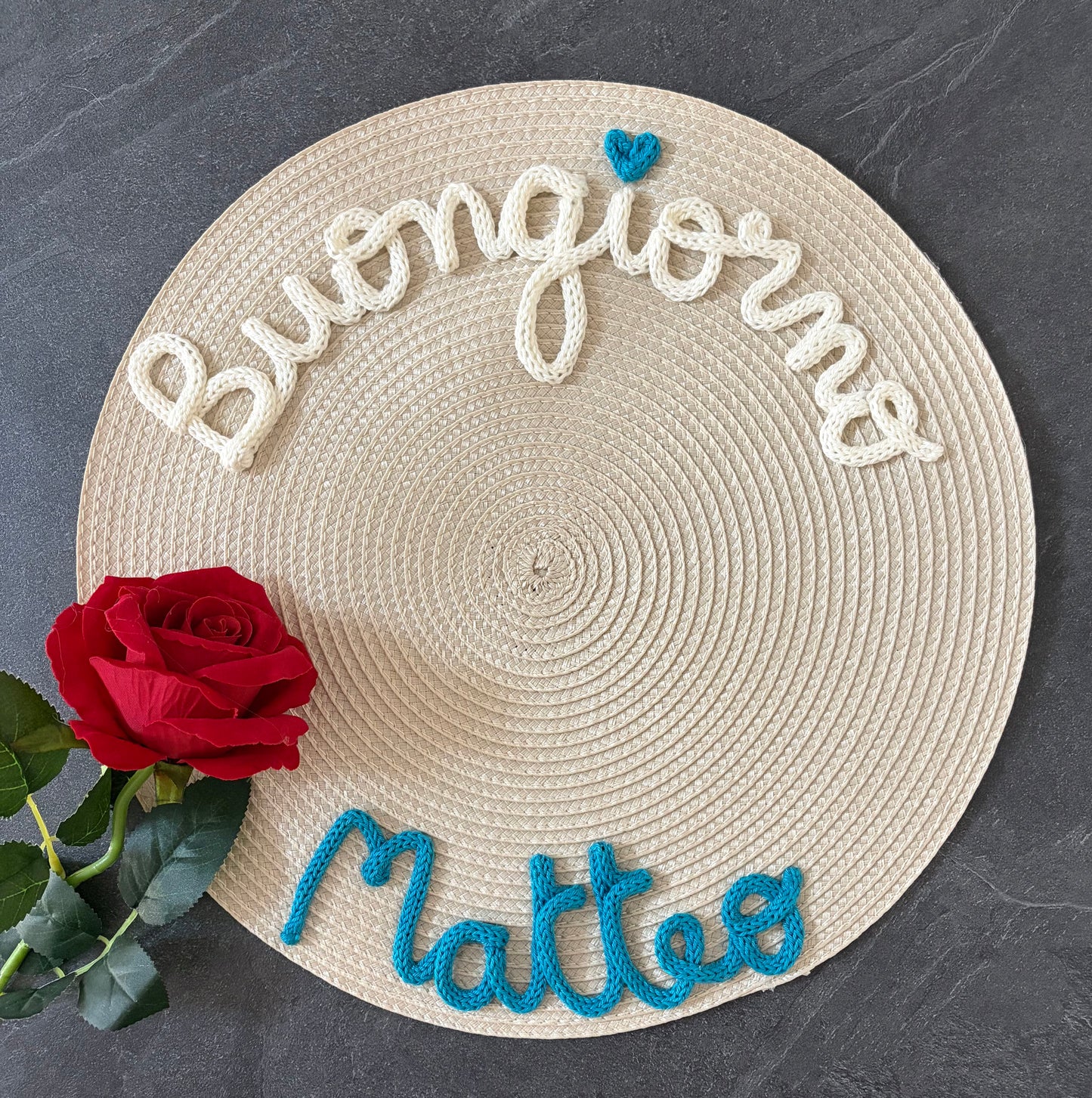 Tovaglietta Personalizzata con Nome in Cotone