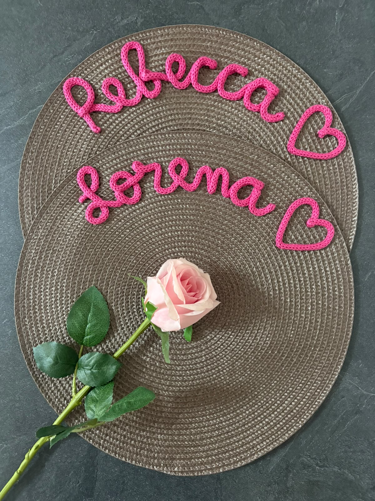 Tovaglietta Personalizzata con Nome in Cotone