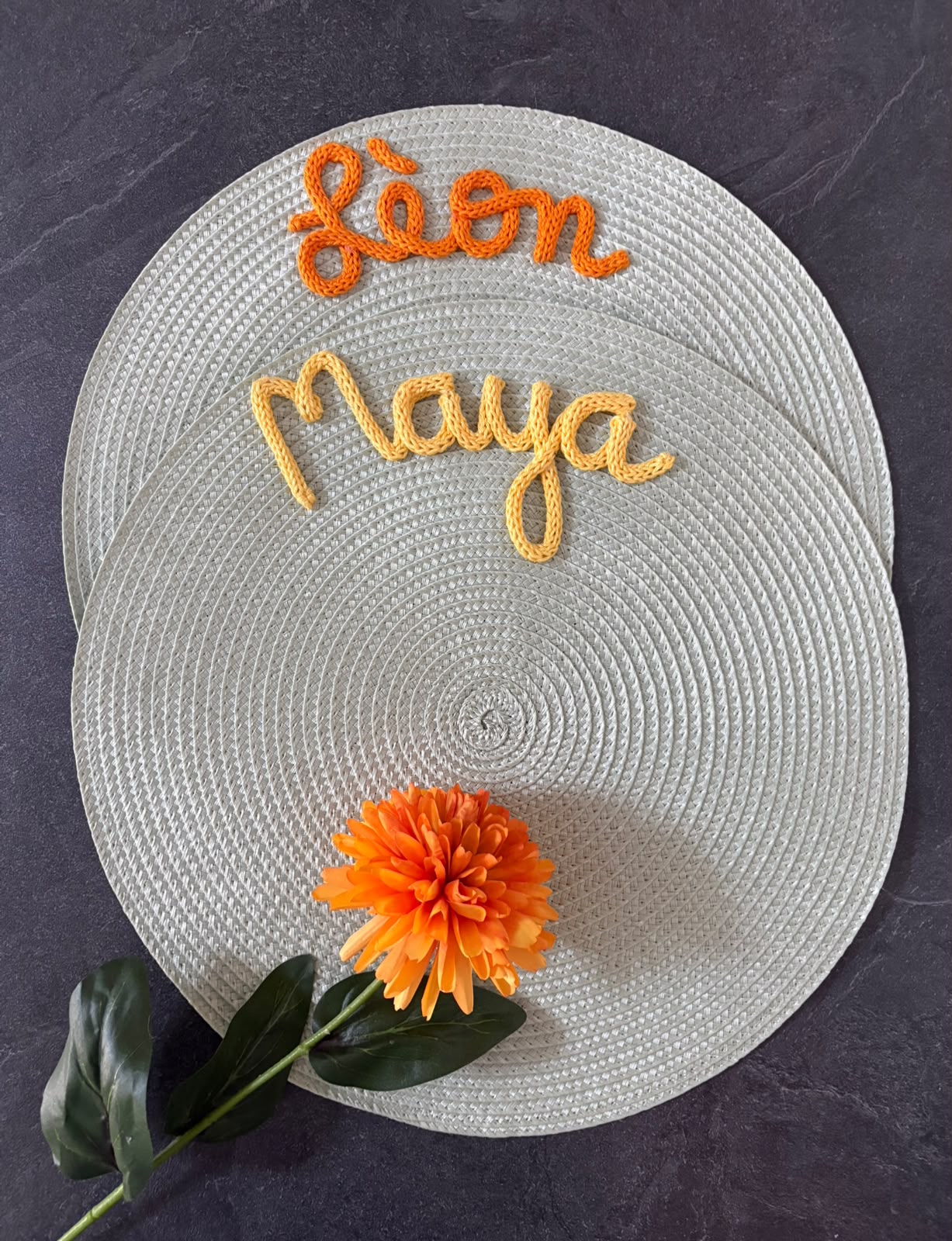 Tovaglietta Personalizzata con Nome in Cotone
