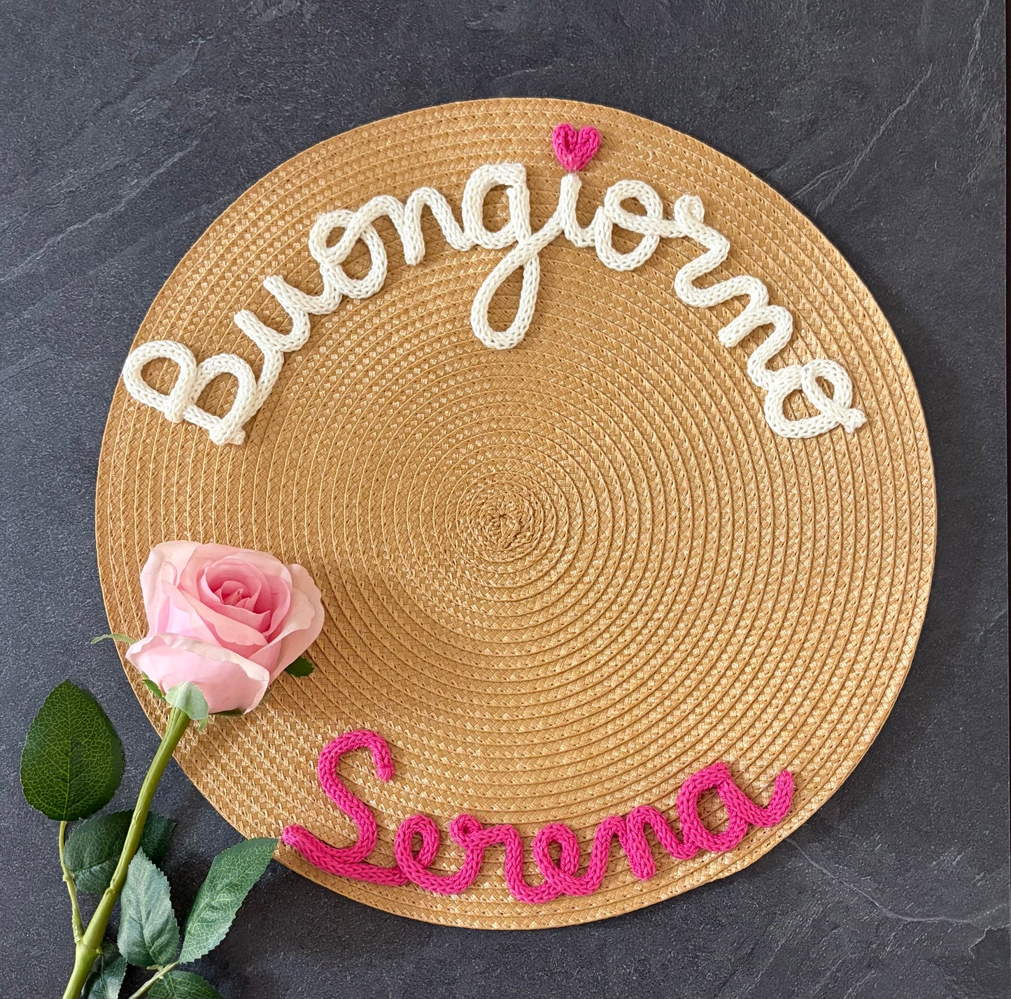 Tovaglietta Personalizzata con Nome in Cotone