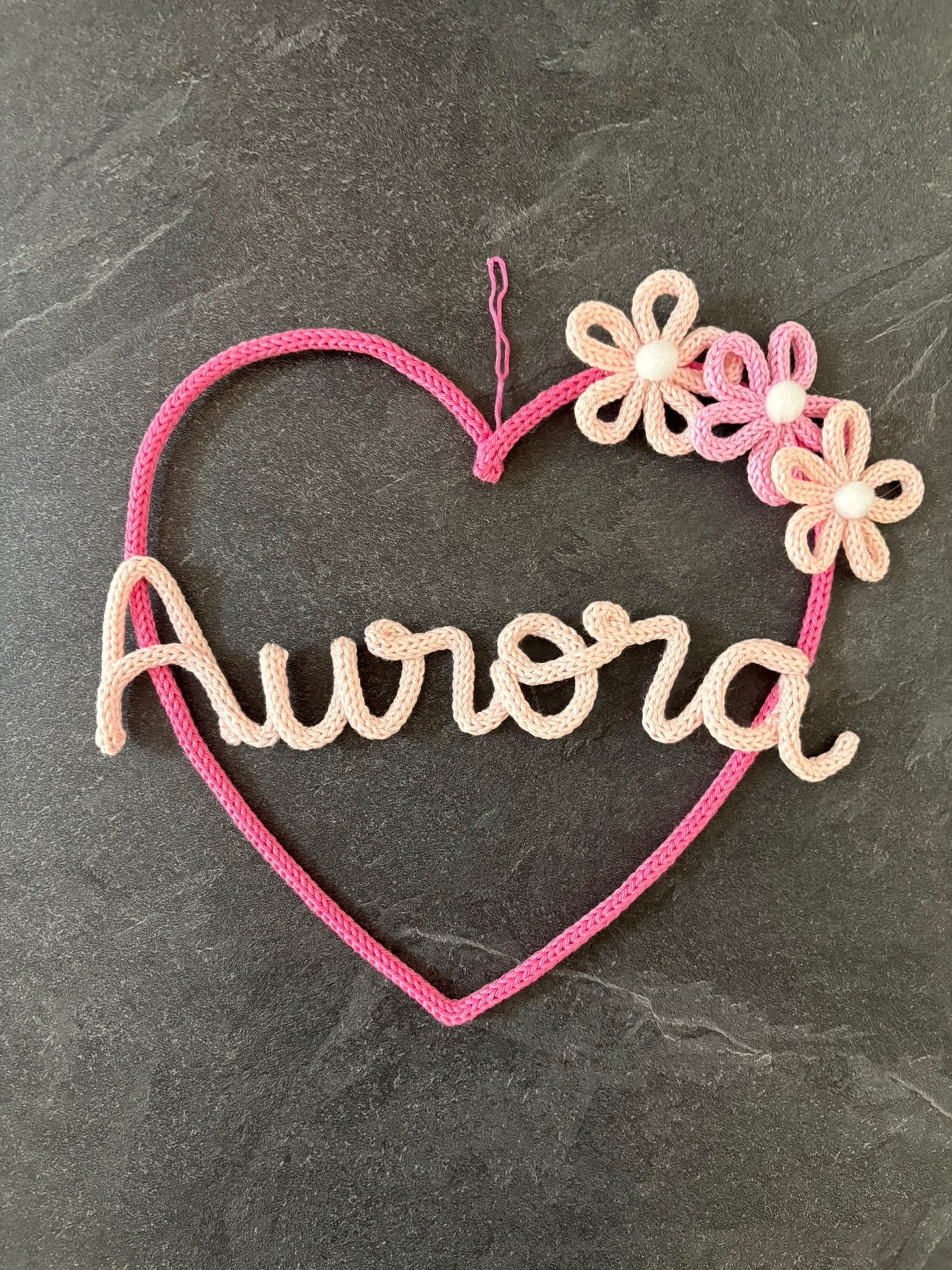 Fiocco Nascita Personalizzato in Tricotin  Decorazione Cameretta Bambino/Bambina  Ghirlanda con Nome  Idea Regalo Nascita