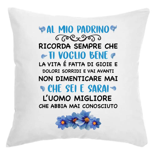 Cuscino Al Mio Padrino Ti Voglio Bene