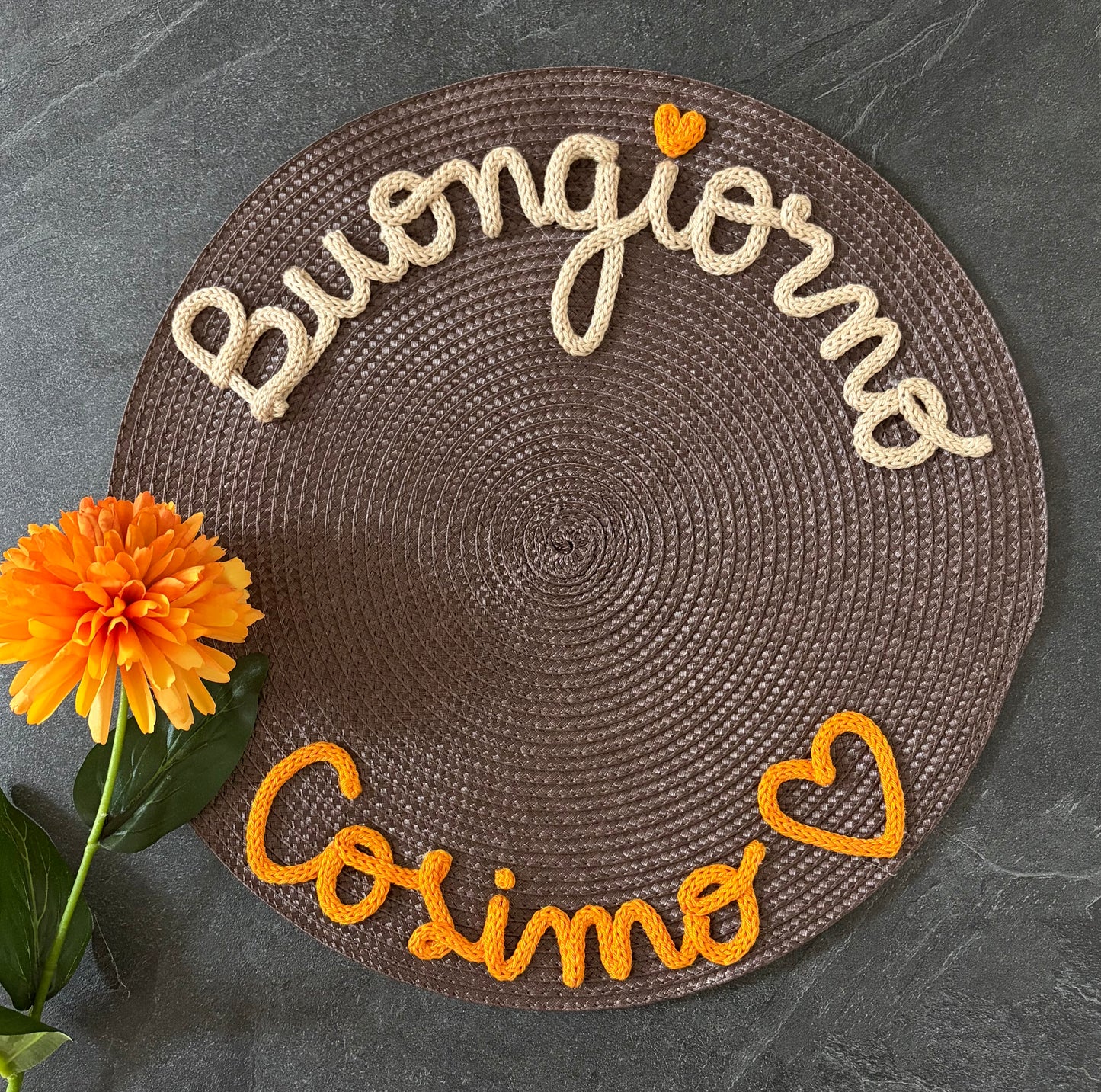 Tovaglietta Personalizzata con Nome in Cotone