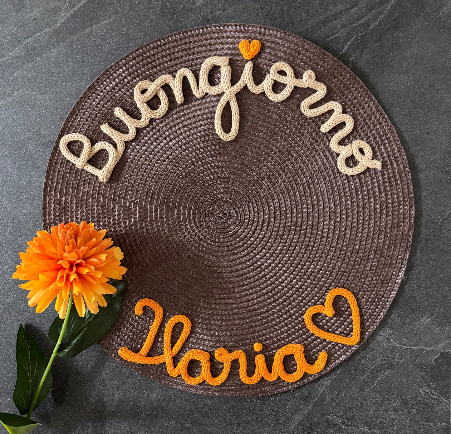 Tovaglietta Personalizzata con Nome in Cotone