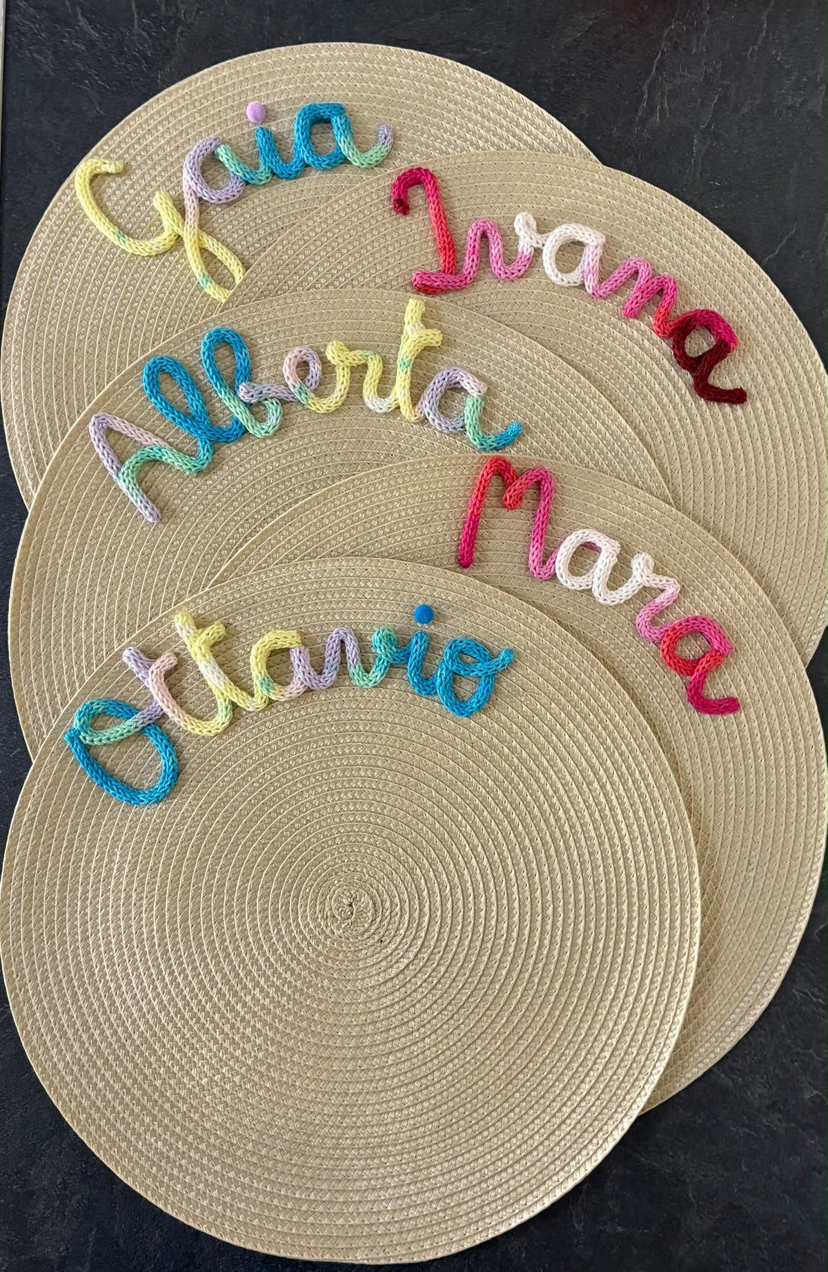 Tovaglietta Personalizzata con Nome in Cotone