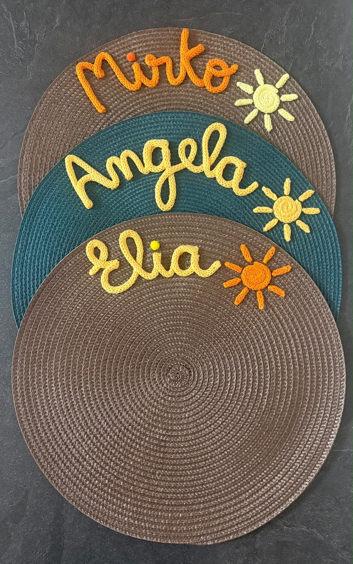 Tovaglietta Personalizzata con Nome in Cotone