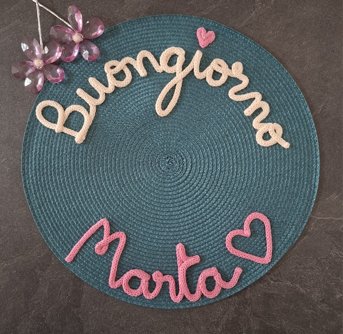 Tovaglietta Personalizzata con Nome in Cotone