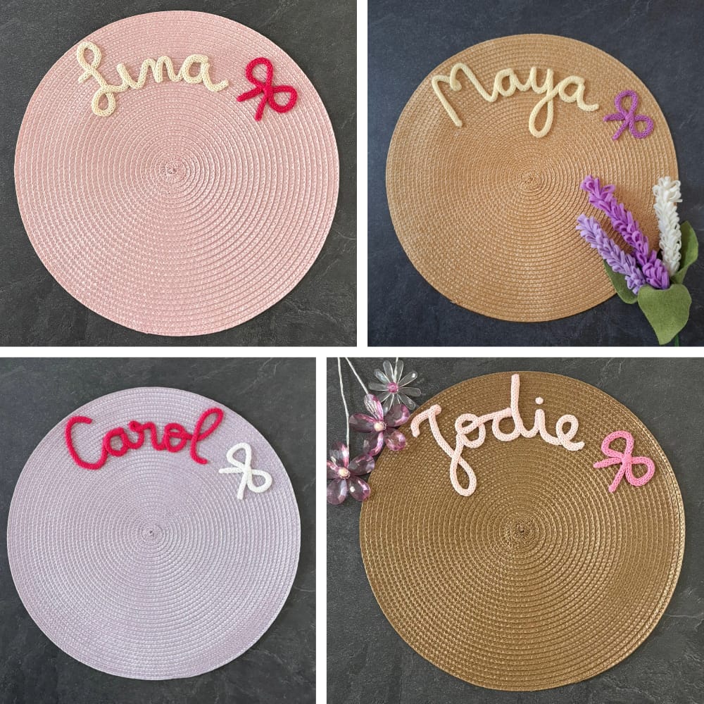 Tovaglietta Personalizzata con Nome in Cotone