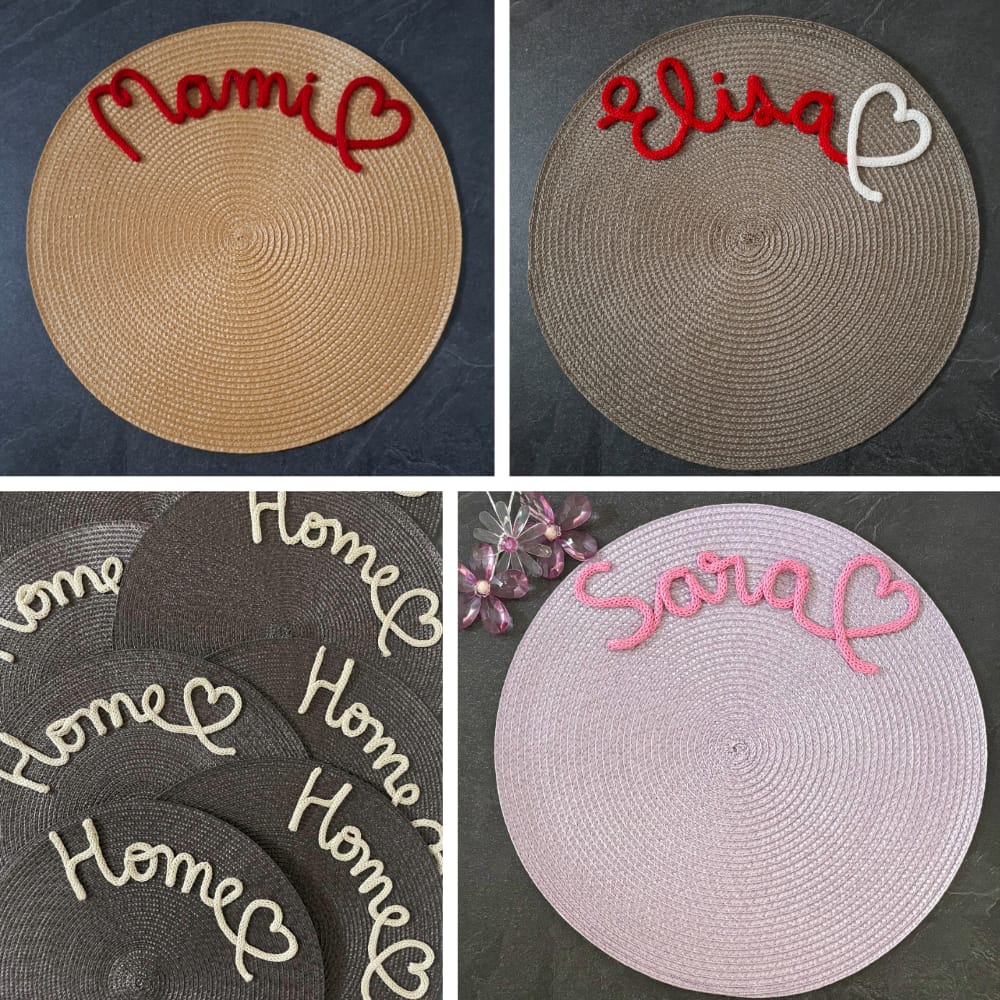 Tovaglietta Personalizzata con Nome in Cotone