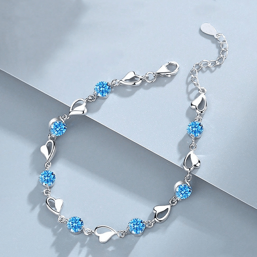 Bracciale Pietre Blu A mia Mamma - Ti voglio tanto bene.