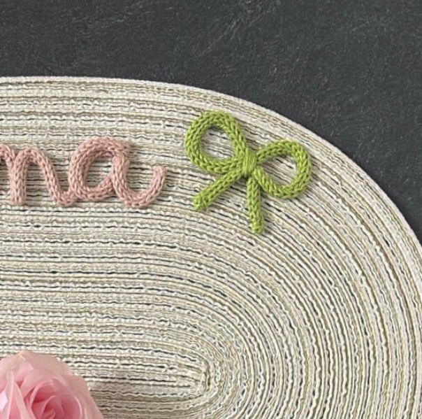 Tovaglietta Personalizzata con Nome in Tricotin in cotone BEIGE
