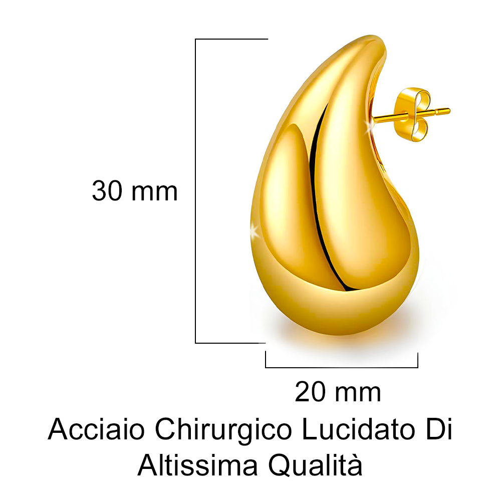 Orecchini a Goccia in Acciaio chirurgico - A mia Mamma