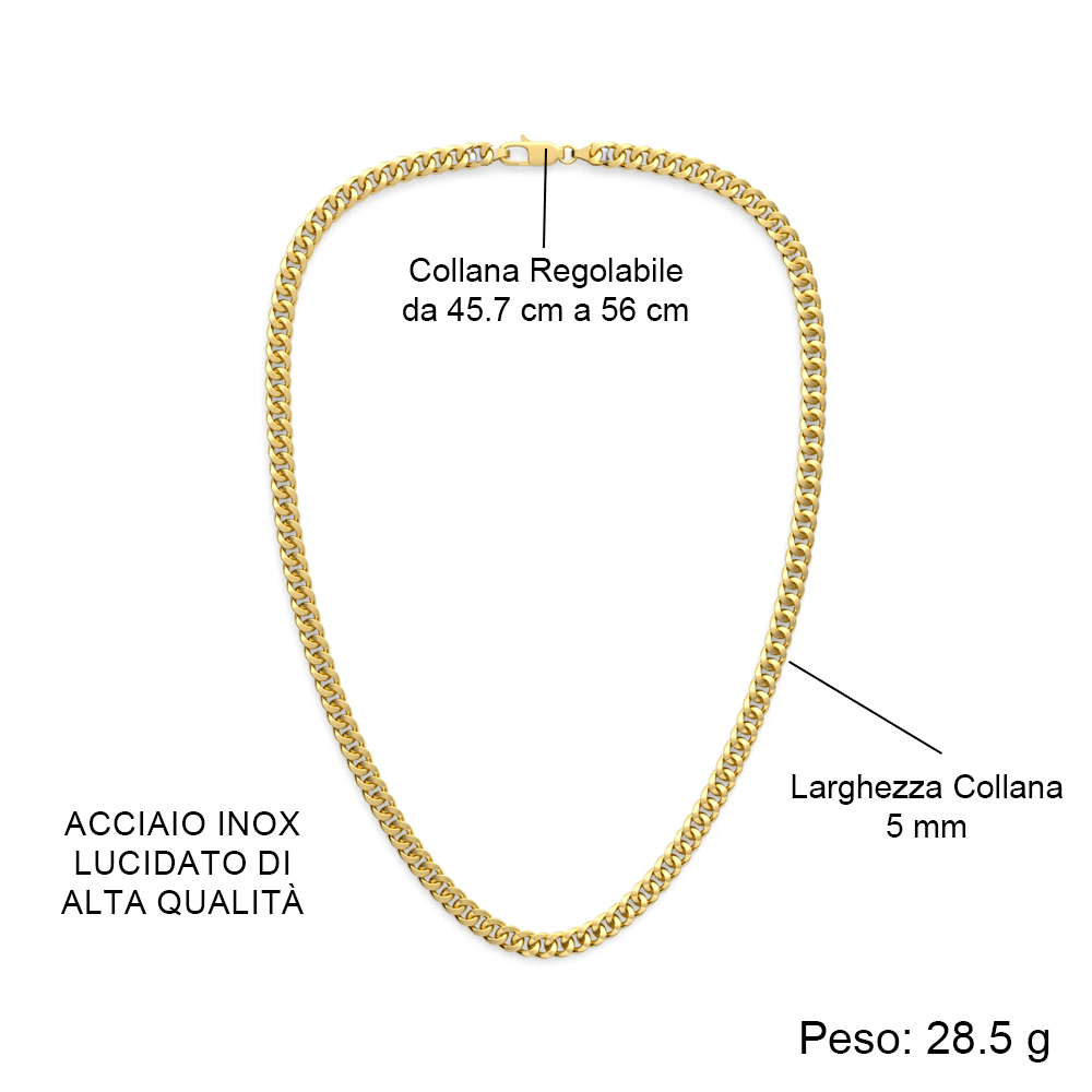 Collana da Uomo Oro - All'Uomo della Mia Vita.