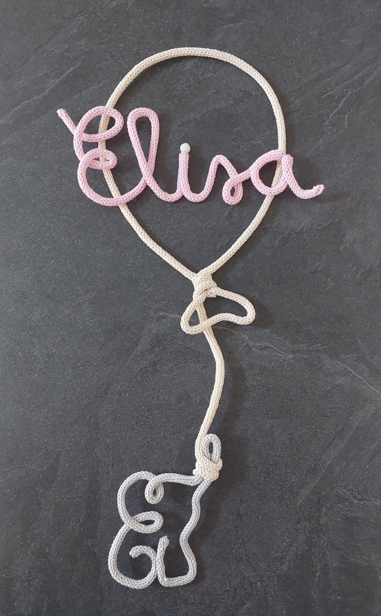 Fiocco Nascita Personalizzato con Nome, Palloncino e Elefantino