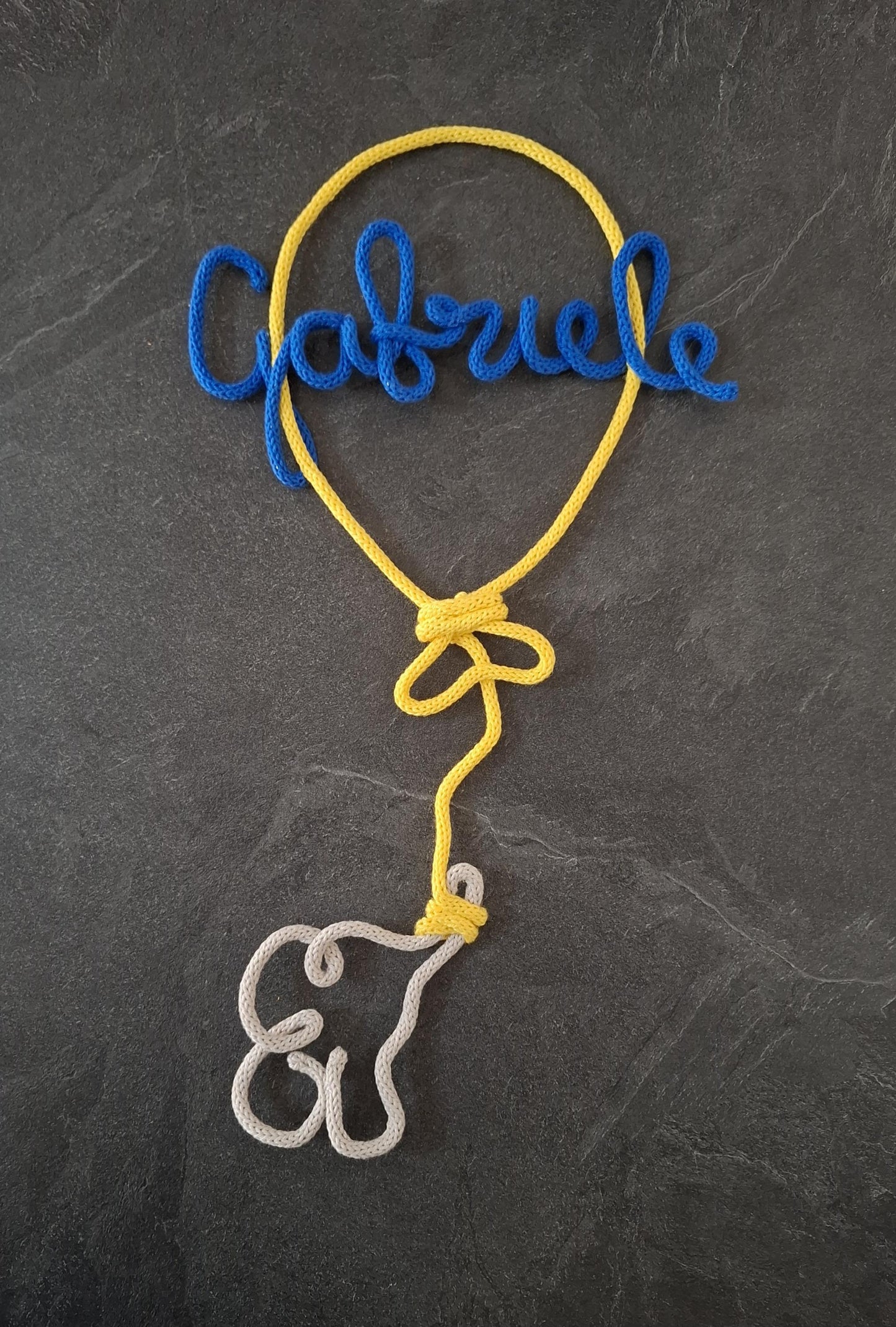 Fiocco Nascita Personalizzato con Nome, Palloncino e Elefantino