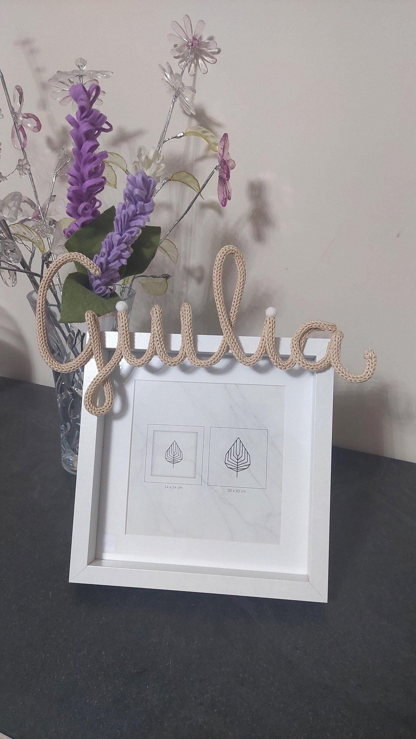 Cornice Personalizzata con Nome in Tricotin