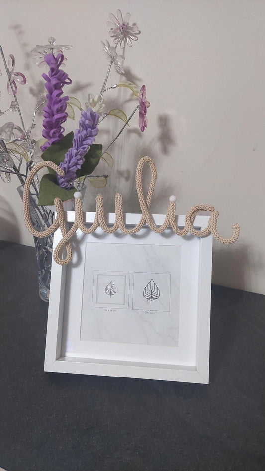 Cornice Personalizzata con Nome in Tricotin