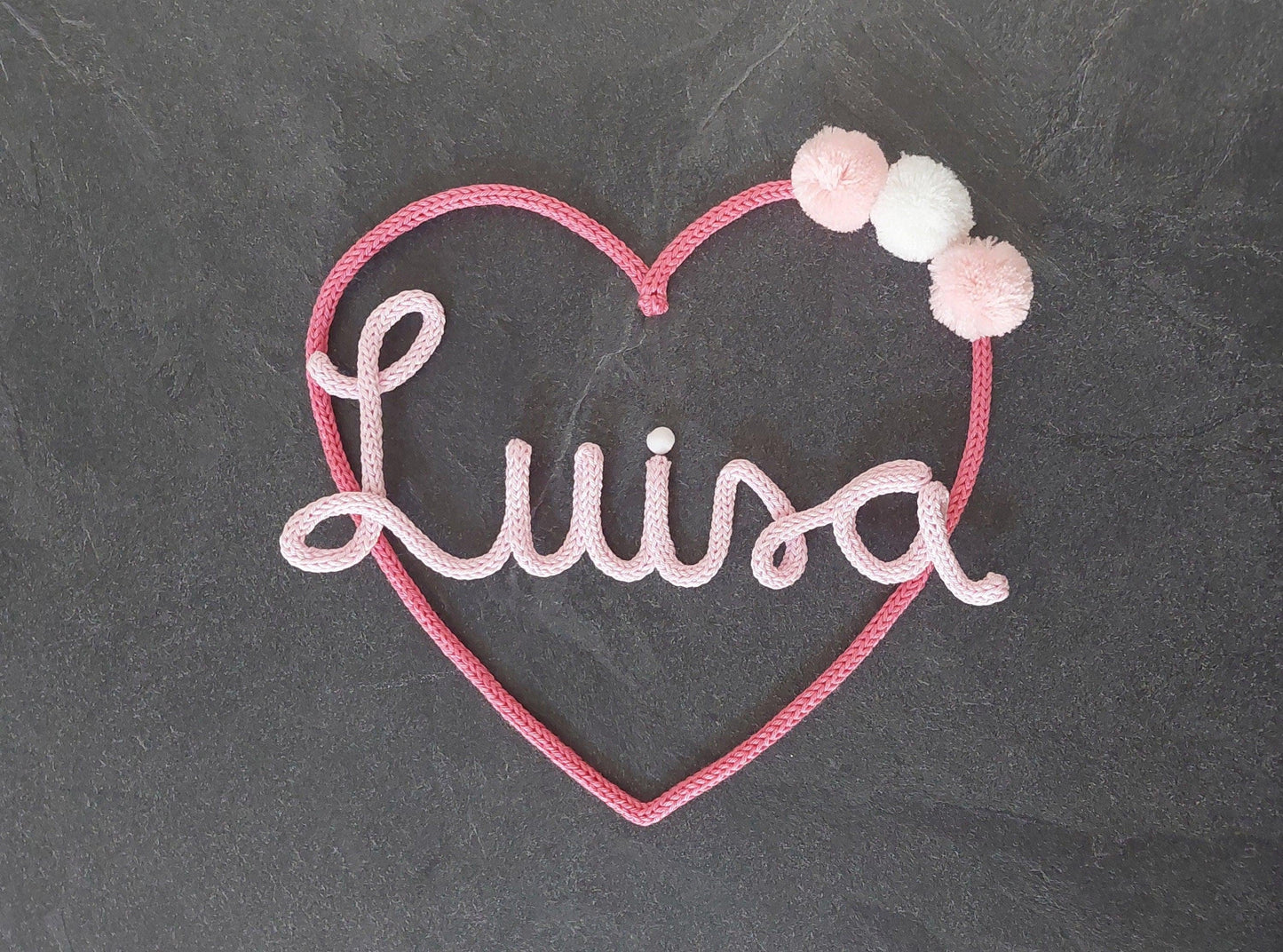 Fiocco Nascita Personalizzato in Tricotin  Decorazione Cameretta Bambino/Bambina  Ghirlanda con Nome  Idea Regalo Nascita
