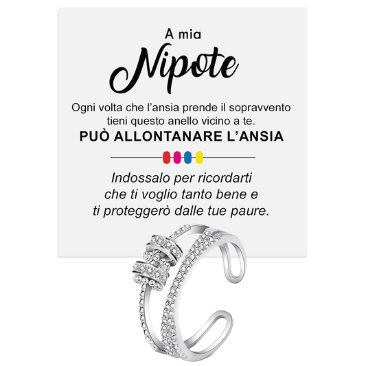 Anello da Donna in Argento Sterling 925 Per mia nipote - Ansia