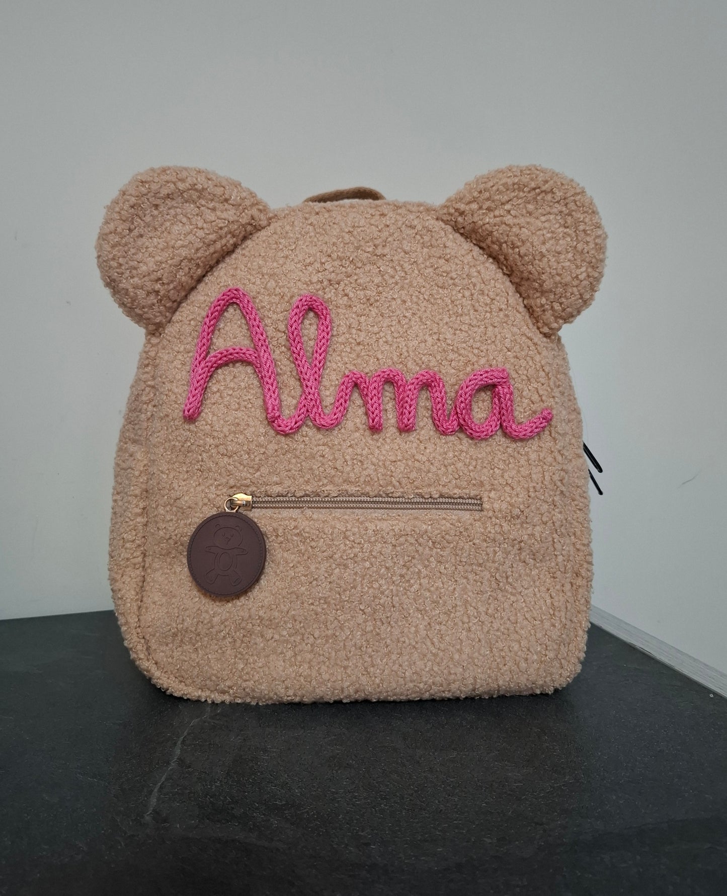 Zainetto Orsetto Personalizzato per Bambina o Bambino – Borsa Asilo con Nome in tricotin