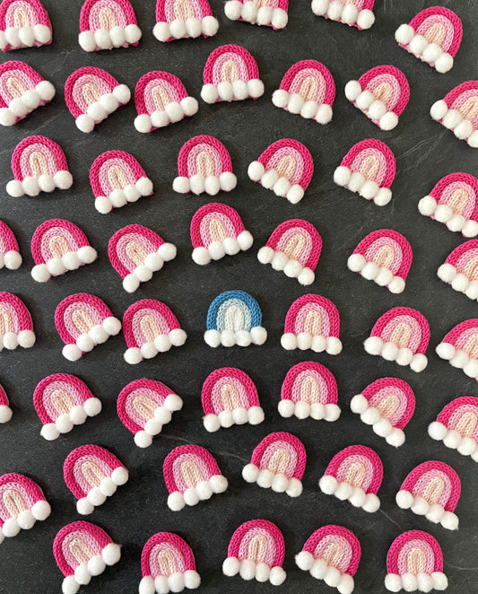 Bomboniera Nascita Magnetica Personalizzata Arcobaleno in Cotone Segnaposto Battesimo personalizzato