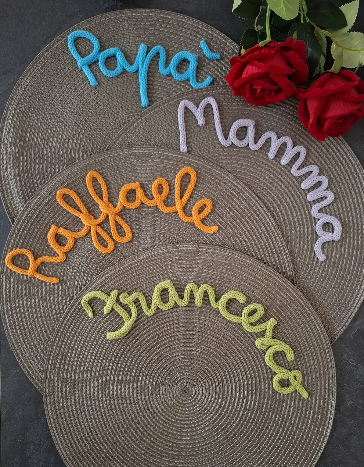 Tovaglietta Personalizzata con Nome in Cotone