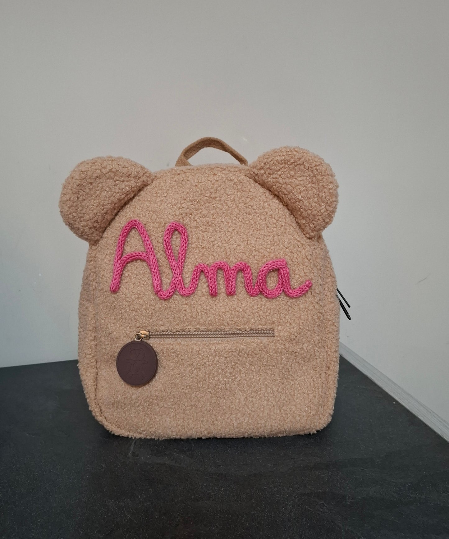 Zainetto Orsetto Personalizzato per Bambina o Bambino – Borsa Asilo con Nome in tricotin